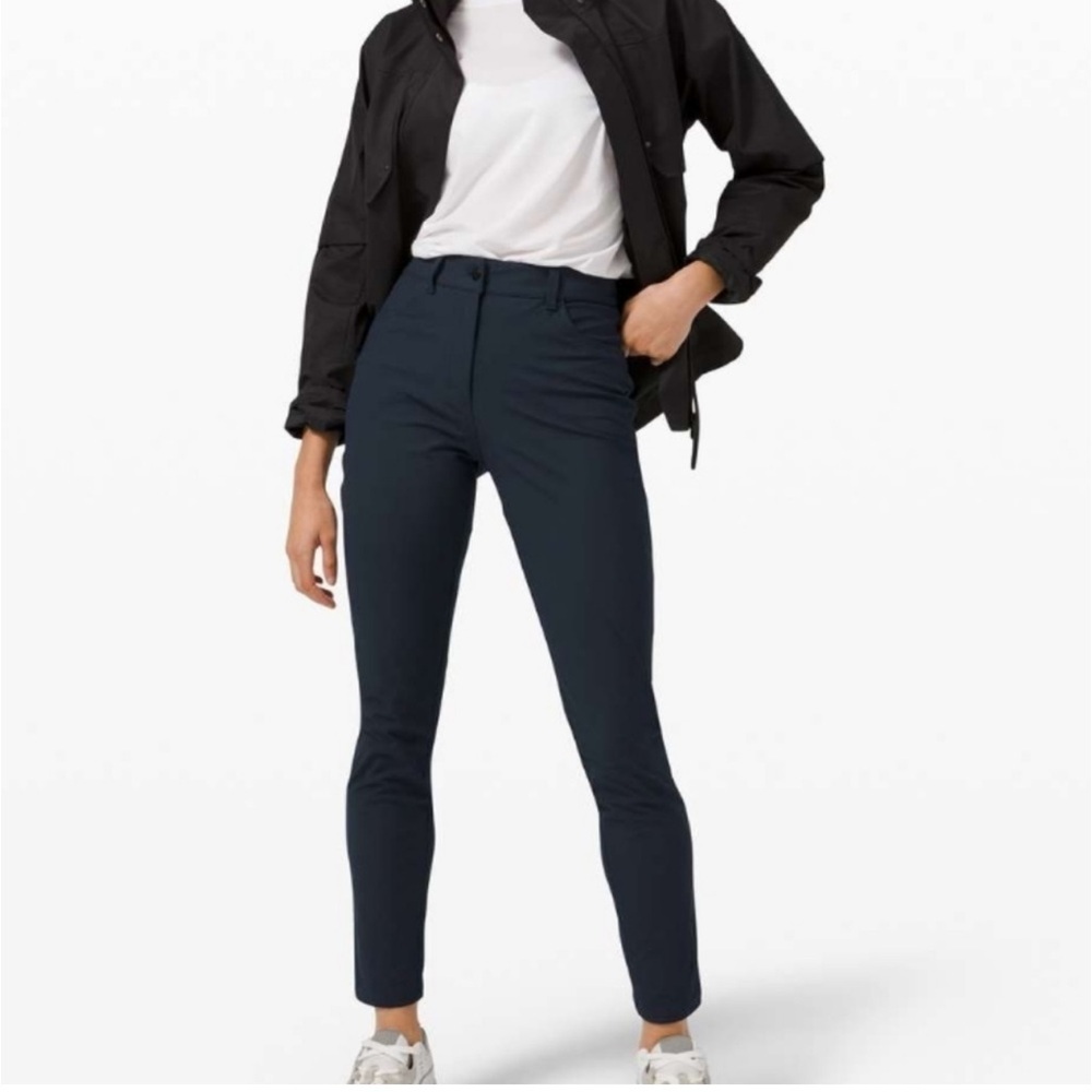 Lululemon City Sleek 5 Pocket High Rise  Pant 30" True Navy Dark Blue